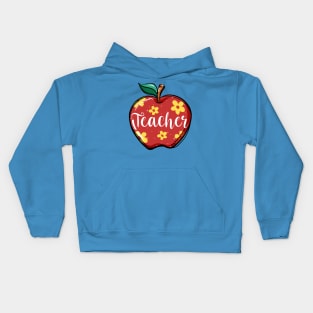 Teacher Apple Kids Hoodie